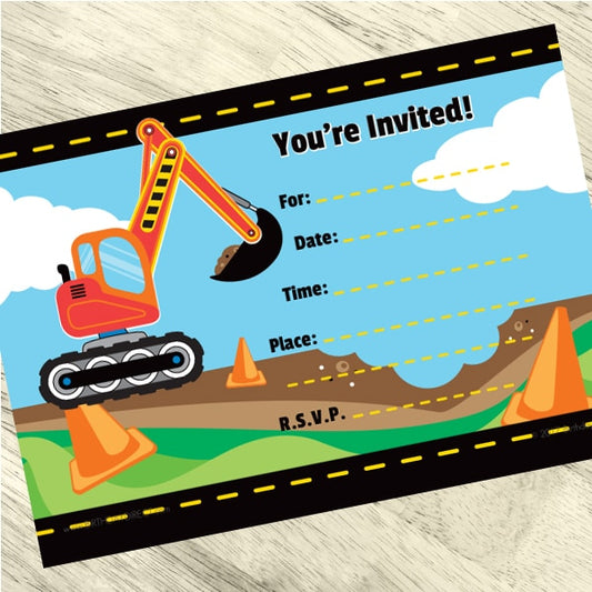 Birthday Direct's Construction Party Invitations