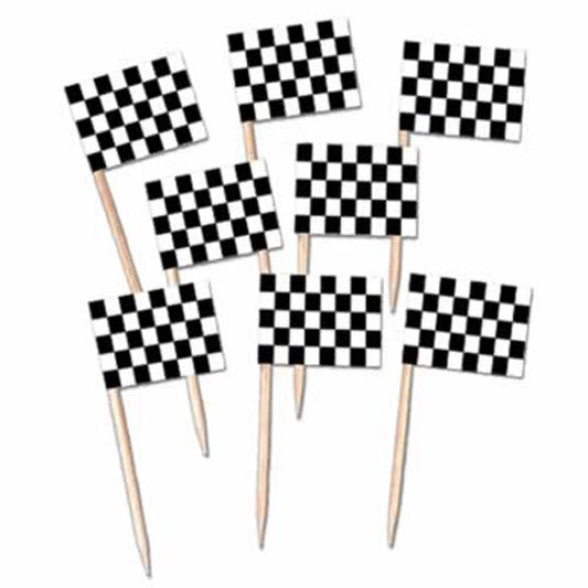 Racing Flag Party Picks, decor, 50 count