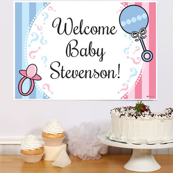 Birthday Direct's Pink or Blue Gender Reveal Party Custom Sign