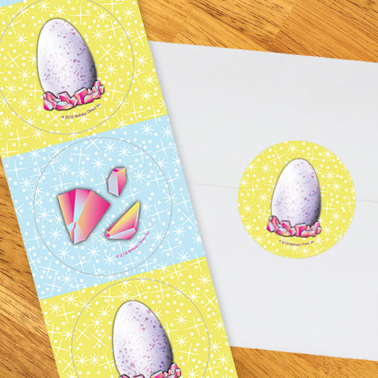Birthday Direct's Hatch Egg Animals Party Circle Stickers