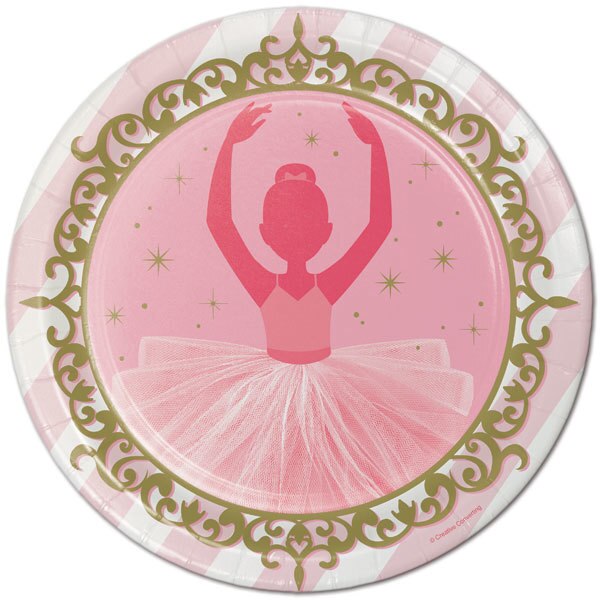 Ballet Twinkle Toes Dinner Plates, 9 inch, 8 count