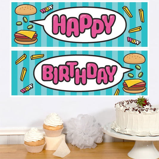 Birthday Direct's Junk Food Birthday Two Piece Banners