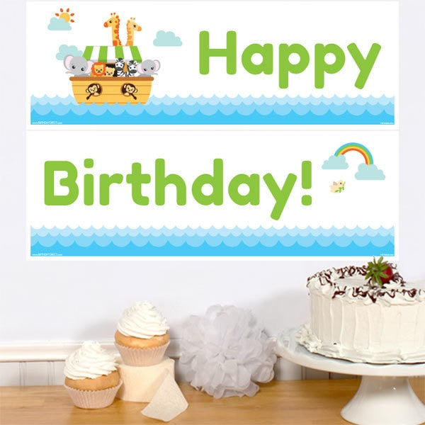Birthday Direct's Noah's Ark Birthday Two Piece Banners