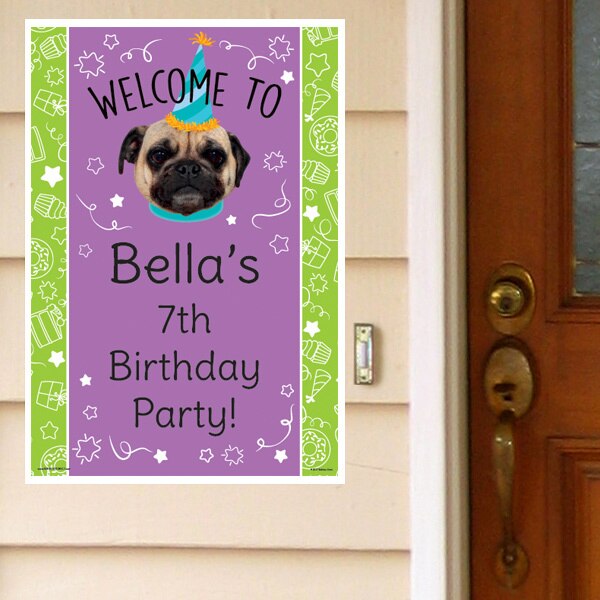 Birthday Direct's Pug Dog Party Custom Door Greeter
