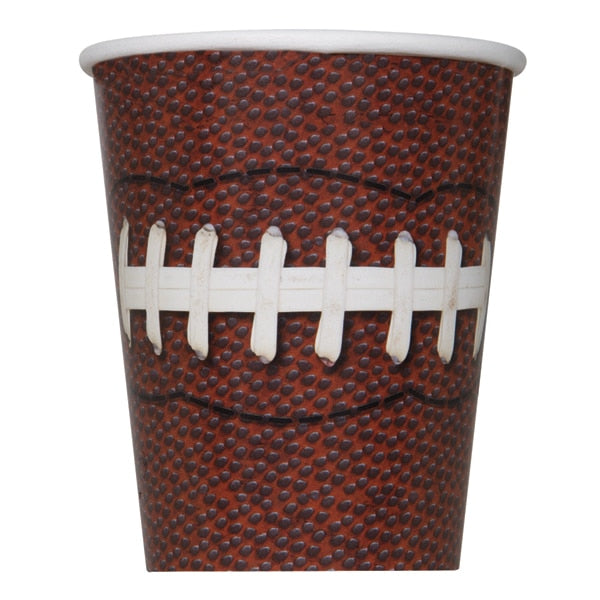 Football Party Cups, 9 ounce, 8 count