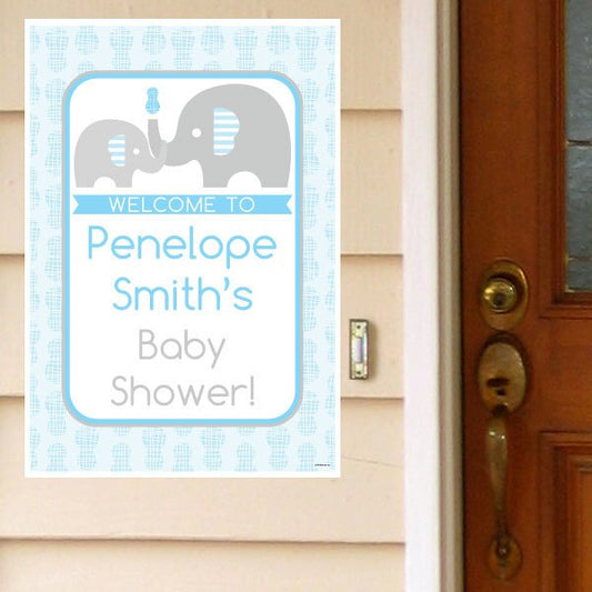 Birthday Direct's Little Peanut Baby Shower Blue Custom Door Greeter