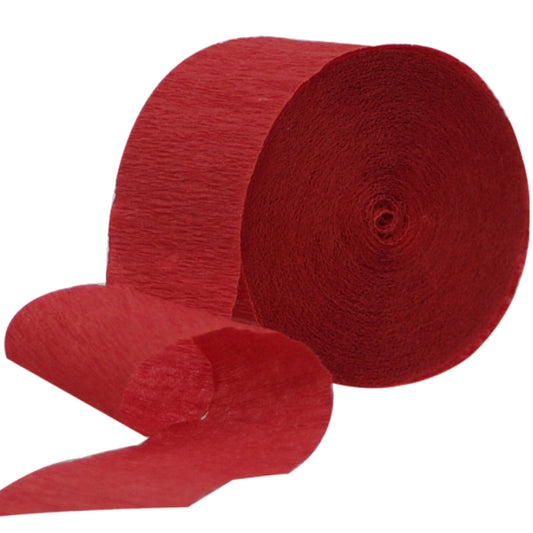 Streamer Roll, Red Crepe Paper, 81 feet, each