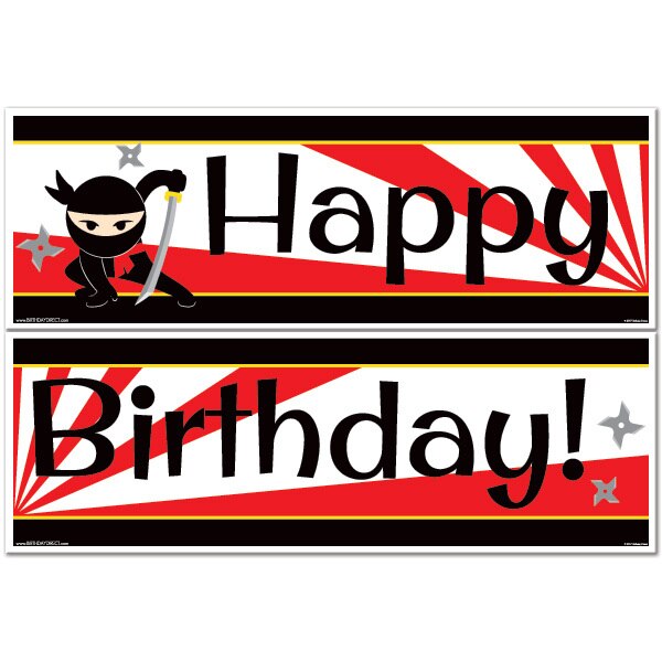 Birthday Direct's Little Ninja Birthday Two Piece Banners
