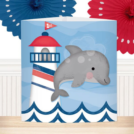 Birthday Direct's Nautical Dolphin 1st Birthday Centerpiece