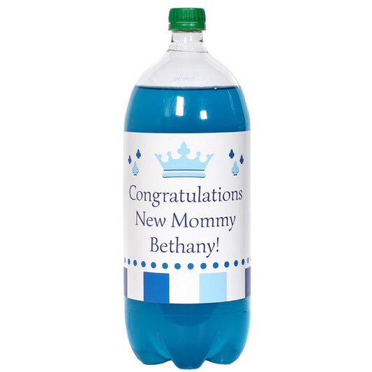 Birthday Direct's Little Prince Baby Shower Custom Bottle Labels