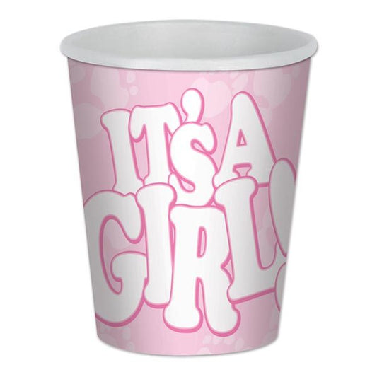 It's a Girl Cups, 9 oz, 8 ct