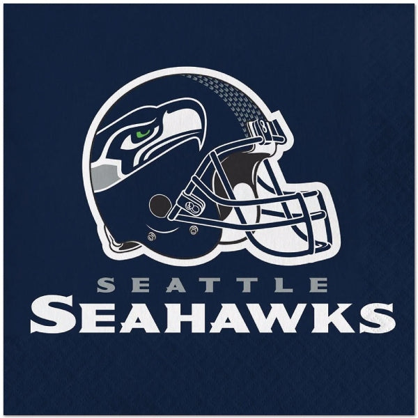 NFL Football Seattle Seahawks Lunch Napkins, 6.5 inch fold, set of 16