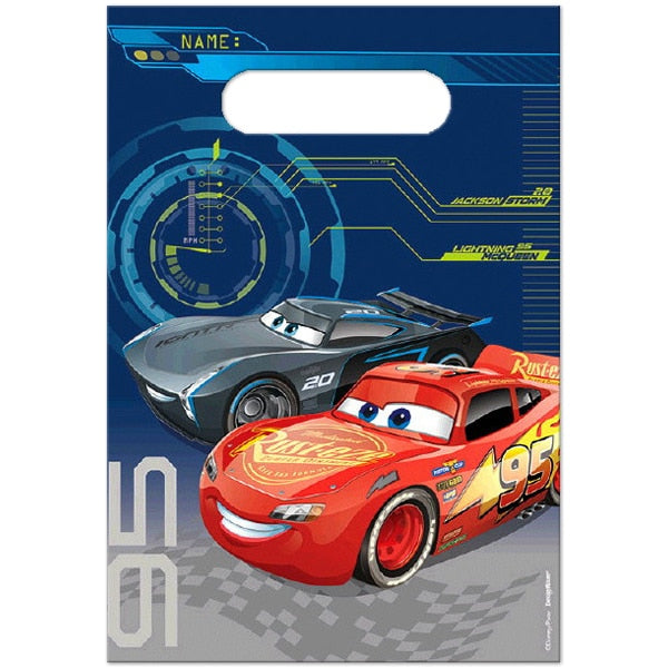 Disney Cars 3 Loot Bags, 9 x 6 inch, 8 count
