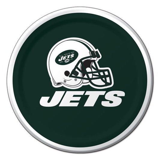 NFL Football New York Jets Dessert Plates, 7 inch, 8 count