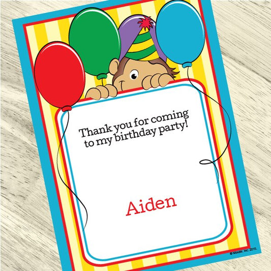 Birthday Direct's Monkey Cute Party Custom Thank You