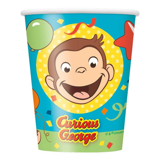 Curious George Cups, 9 ounce, 8 count