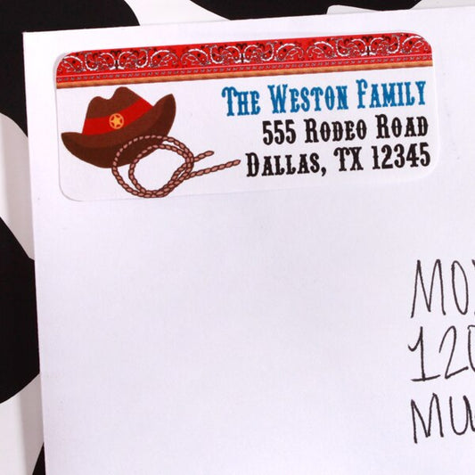 Birthday Direct's Cowpoke Party Address Labels