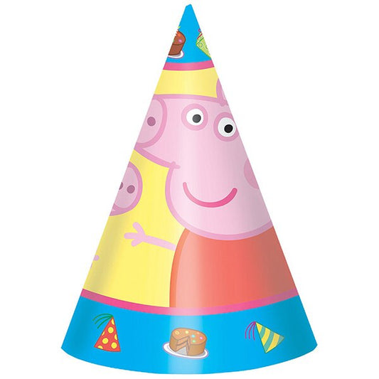 Peppa Pig Party Hats 8 count