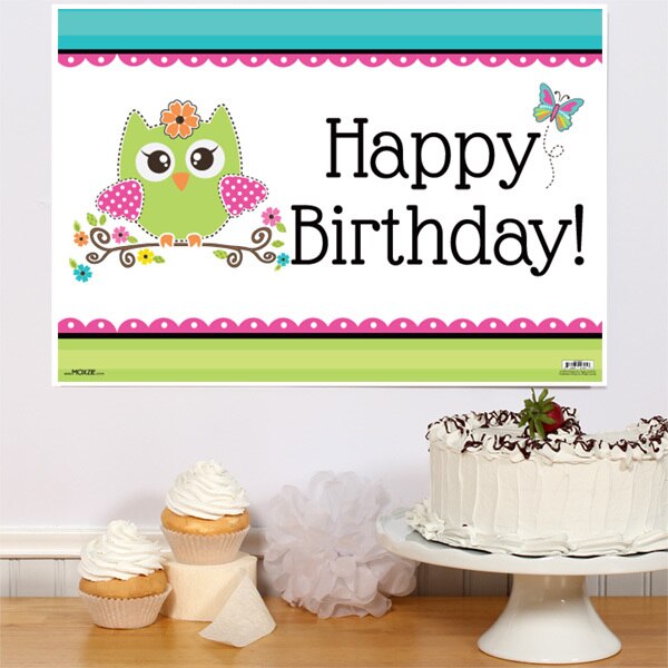 Little Owl Birthday Sign, 8.5x11 Printable PDF Digital Download by Birthday Direct