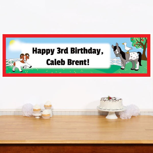 Birthday Direct's Farm Birthday Party Custom Banner