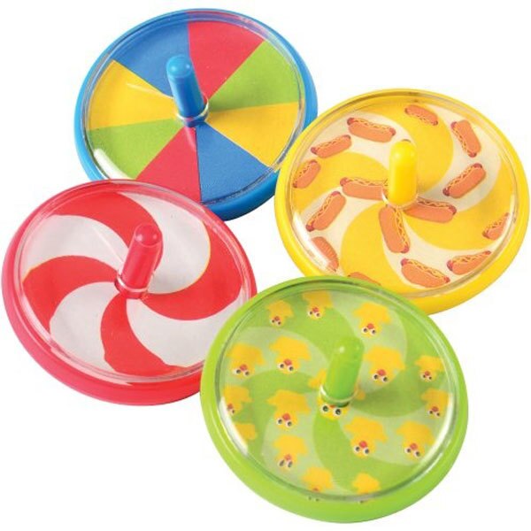 Carnival Spinning Tops, 1.4 inch, 8 count