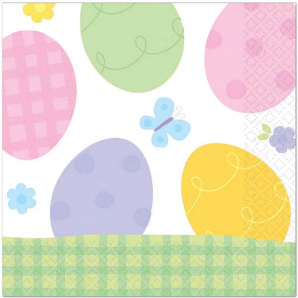 Easter Eggstravaganza Lunch Napkins, 6.5 inch fold, set of 16