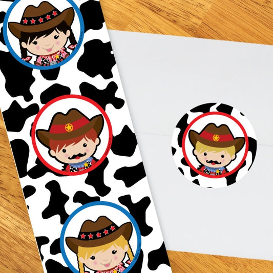 Birthday Direct's Cowpoke Party Circle Stickers
