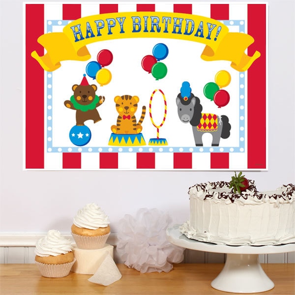 Big Top Circus Birthday Sign, 8.5x11 Printable PDF Digital Download by Birthday Direct