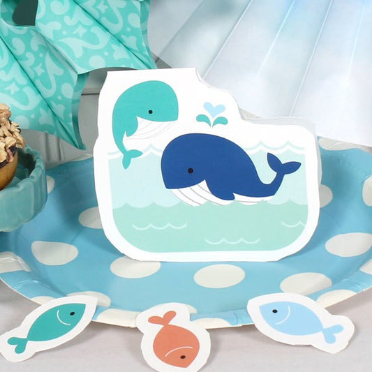 Birthday Direct's Little Whale Baby Shower Blue DIY Table Decoration