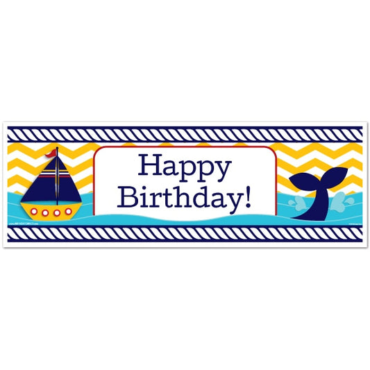 Ahoy Matey Birthday Tiny Banner, 8.5x11 Printable PDF Digital Download by Birthday Direct