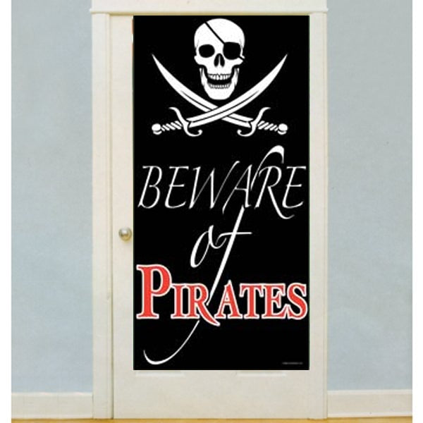 Beware Of Pirates Door Cover, 30 x 60 inch, each