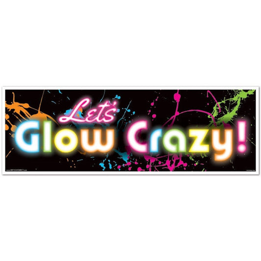 Glow Party Tiny Banner, 8.5x11 Printable PDF Digital Download by Birthday Direct