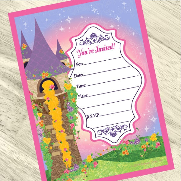 Birthday Direct's Princess Rapunzel Party Invitations
