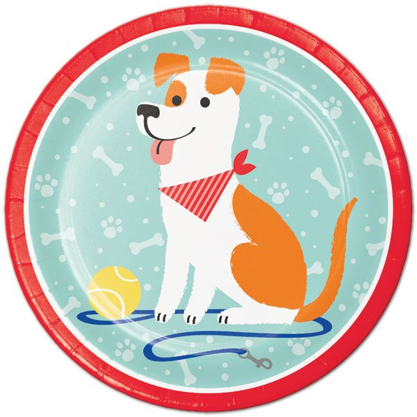 Doggy Party Dinner Plates, 9 inch, 8 count