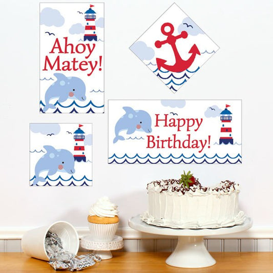 Birthday Direct's Nautical Dolphin Birthday Sign Cutouts