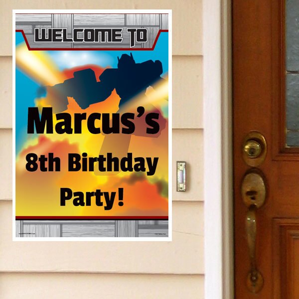 Birthday Direct's Convertabots Party Custom Door Greeter