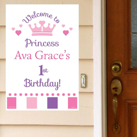 Birthday Direct's Little Princess 1st Birthday Custom Door Greeter