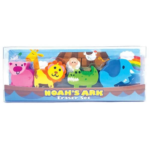 Noah's Ark Party Eraser Set, favors, 4 piece