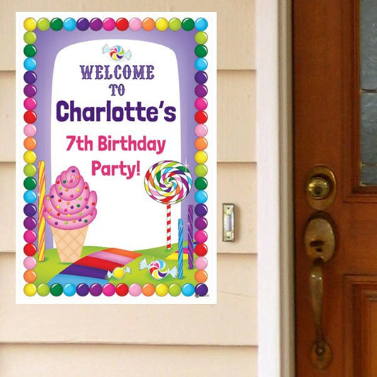 Birthday Direct's Sweet Candy Party Custom Door Greeter