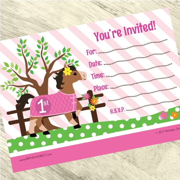 Birthday Direct's Little Pony 1st Birthday Invitations
