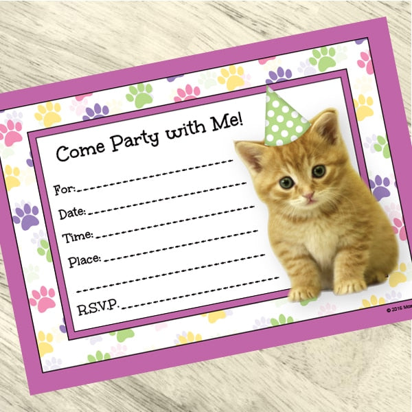 Birthday Direct's Kitten Party Invitations
