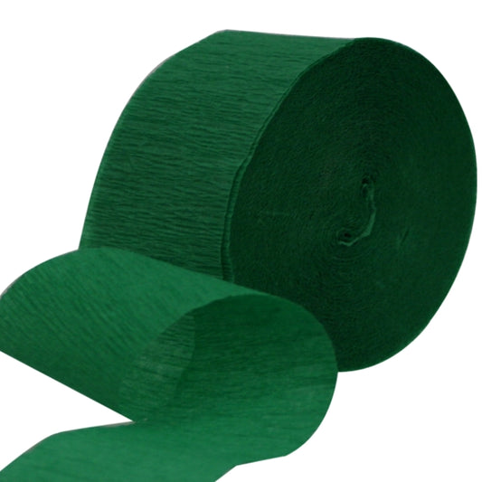 Streamer Roll, Green Crepe Paper, 81 feet, each