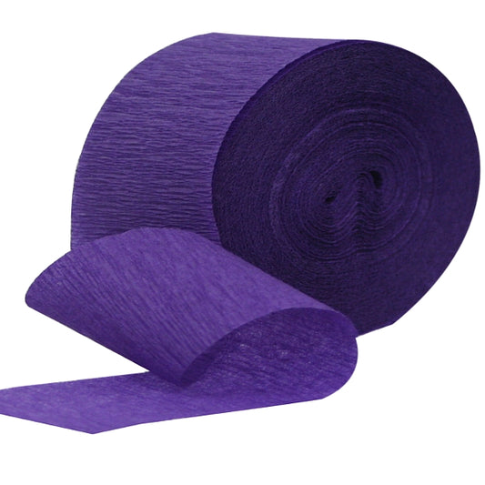 Streamer Roll, Purple Crepe Paper, 81 feet, each