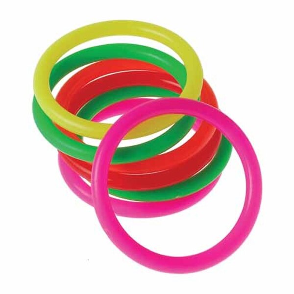 Neon Carnivial Rings, 3 inch, set of 12