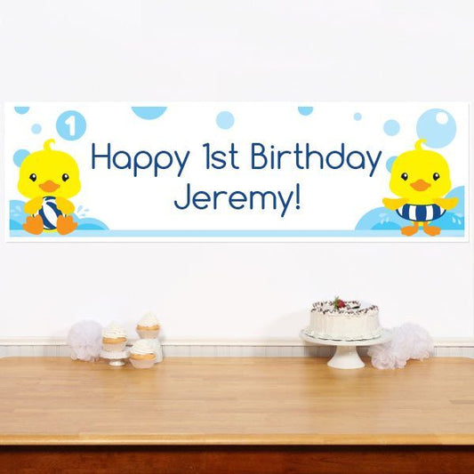 Birthday Direct's Little Ducky 1st Birthday Custom Banner