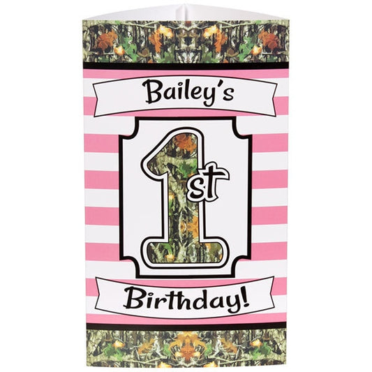 Birthday Direct's Camouflage 1st Birthday Pink Custom Centerpiece