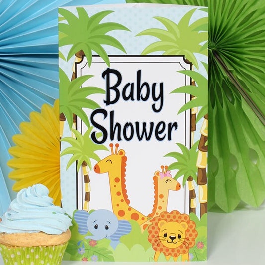 Birthday Direct's Jungle Babies Baby Shower Tall Centerpiece