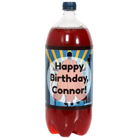 Birthday Direct's Crimson Cape Birthday Custom Bottle Labels