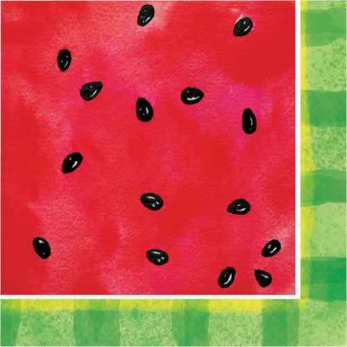 Watermelon Slices Lunch Napkins, 6.5 inch fold, set of 16