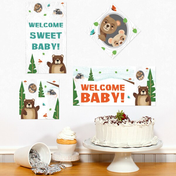 Birthday Direct's Wild Woodland Baby Shower Sign Cutouts